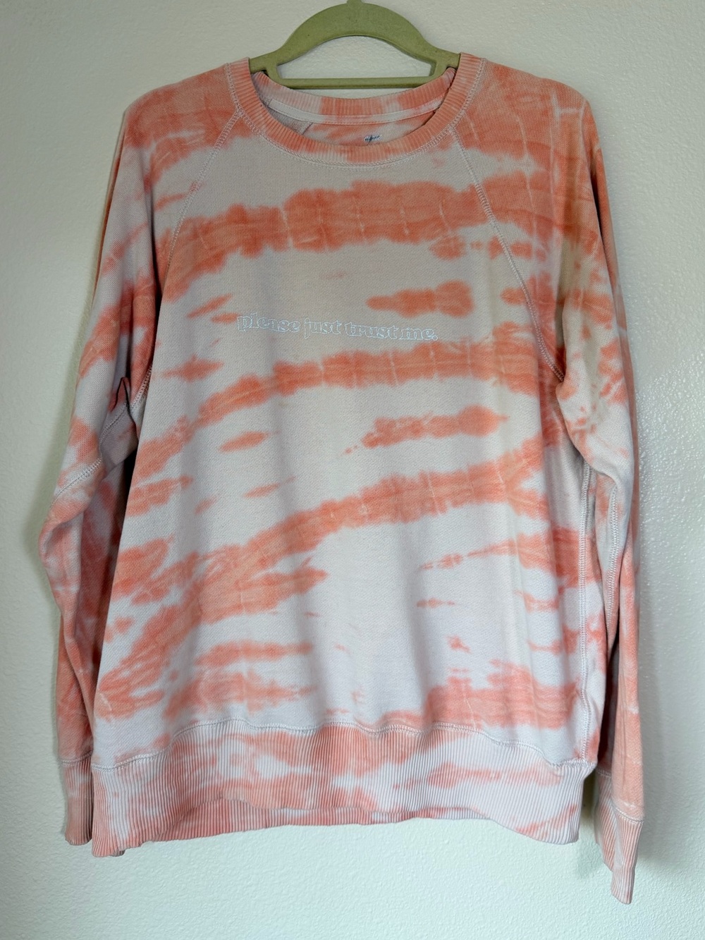 Aerie Tie-Dye Crewneck Sweatshirt - Please Just Trust Me, Oversized Small